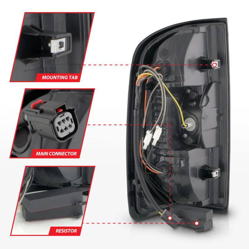 ANZO 15-21 GMC Canyon Full LED Taillights w/ Red Lightbar Black Housing/Clear Lens 311434 311434 User 4