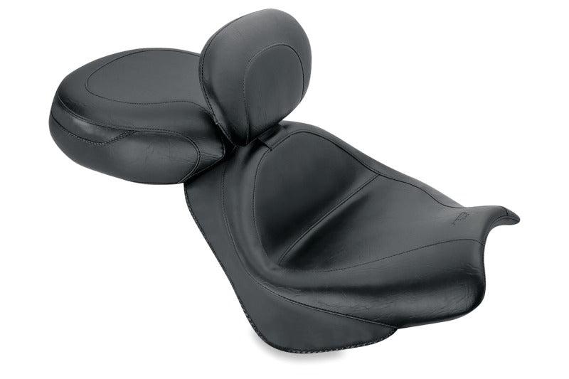 Mustang Motorcycle Mustang 02-08 Honda VTX1800 Retro, S, T Wide Touring 2PC Seat w/ Driver Backrest - Black 79341 79341 Photo - Primary