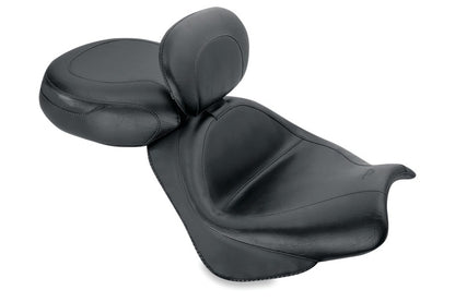 Mustang Motorcycle Mustang 02-08 Honda VTX1800 Retro, S, T Wide Touring 2PC Seat w/ Driver Backrest - Black 79341 79341 Photo - Primary