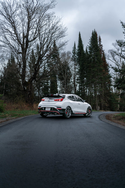 MBRP 2019+ Hyundai Veloster N 2.0L Turbo 3in Cat Back - Aluminized Steel - T304 Tip S4706AL S4706AL Photo - lifestyle view