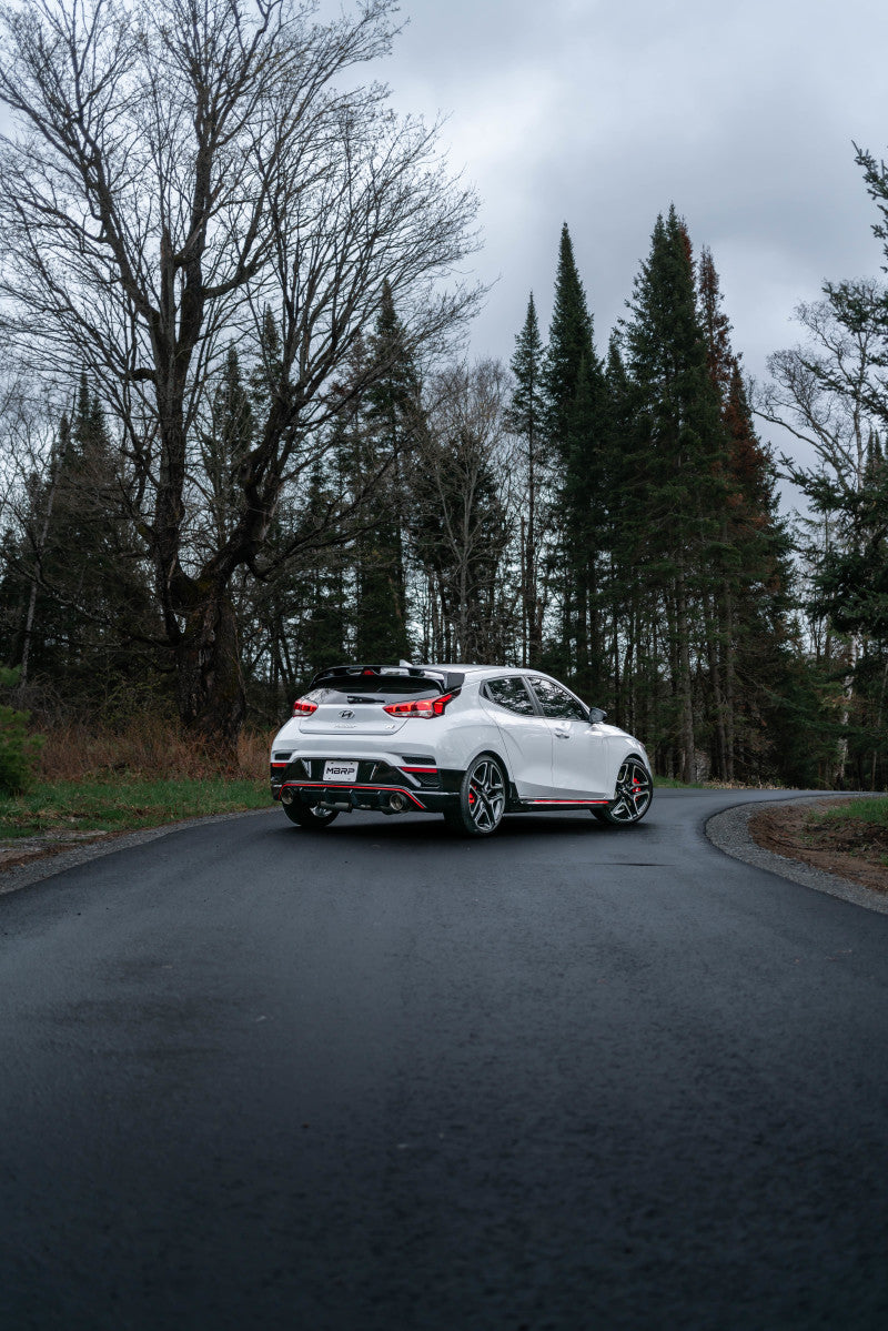 MBRP 2019+ Hyundai Veloster N 2.0L Turbo 3in Cat Back - T304 Stainless - Carbon Fiber Tip S47063CF S47063CF Photo - lifestyle view