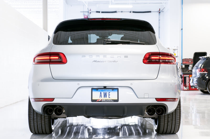 AWE Tuning Porsche Macan Track Edition Exhaust System - Diamond Black 102mm Tips 3020-43040 3020-43040 Photo - Mounted