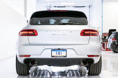 AWE Tuning Porsche Macan Track Edition Exhaust System - Diamond Black 102mm Tips 3020-43040 3020-43040 Photo - Mounted