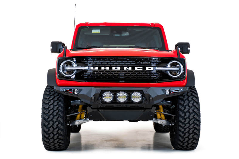 Addictive Desert Designs 21-22 Ford Bronco Bomber Front Bumper (w/ 3 Rigid 360 Mounts) F230194130103 F230194130103 Photo - Mounted