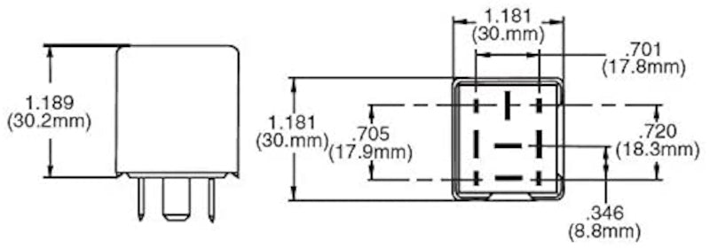 Hella Relay Metal Bkt 280 Relay 0 H84489001 H84489001 Technical Drawing