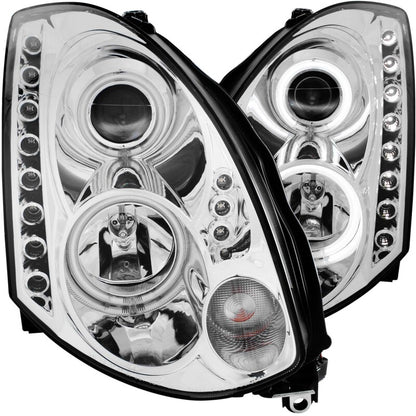 Anzo 2003-2007 Infiniti G35 Projector Headlights w/ Halo Chrome (CCFL) 121364 Photo - Primary