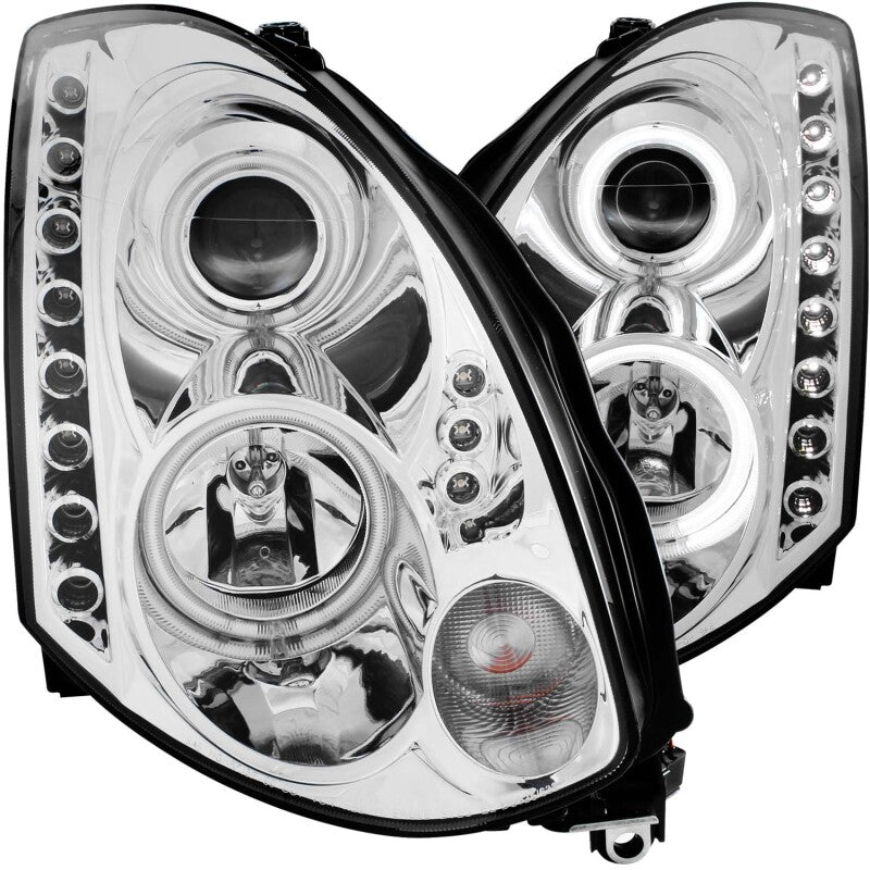 Anzo 2003-2007 Infiniti G35 Projector Headlights w/ Halo Chrome (CCFL) 121364 Photo - Primary