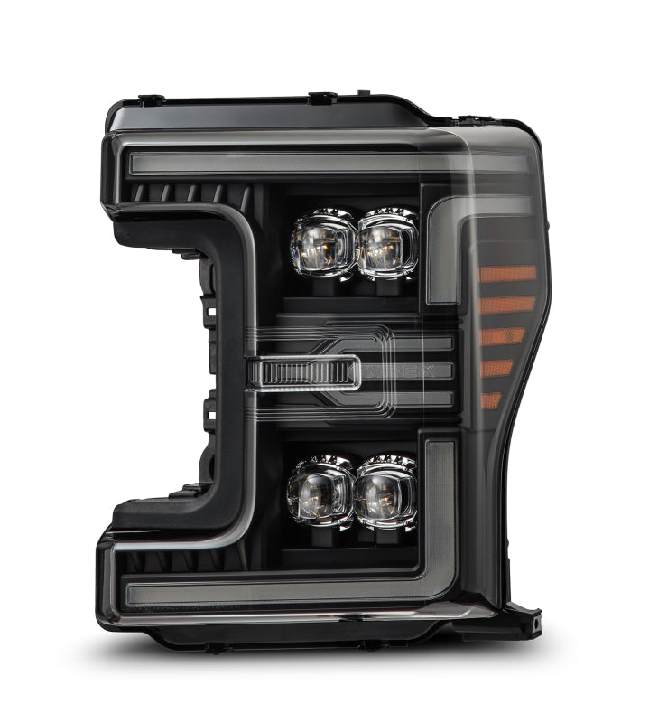 AlphaRex 17-19 Ford F-250/350/450 SD NOVA-Series LED Proj Headlights Alpha-Bk w/Acv Light SS & SBDRL 880324 880324 Photo - Primary