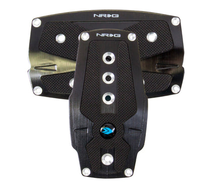 NRG Brushed Black Aliminum Sport Pedal w/ Black Rubber Inserts AT PDL-250BK Photo - Primary