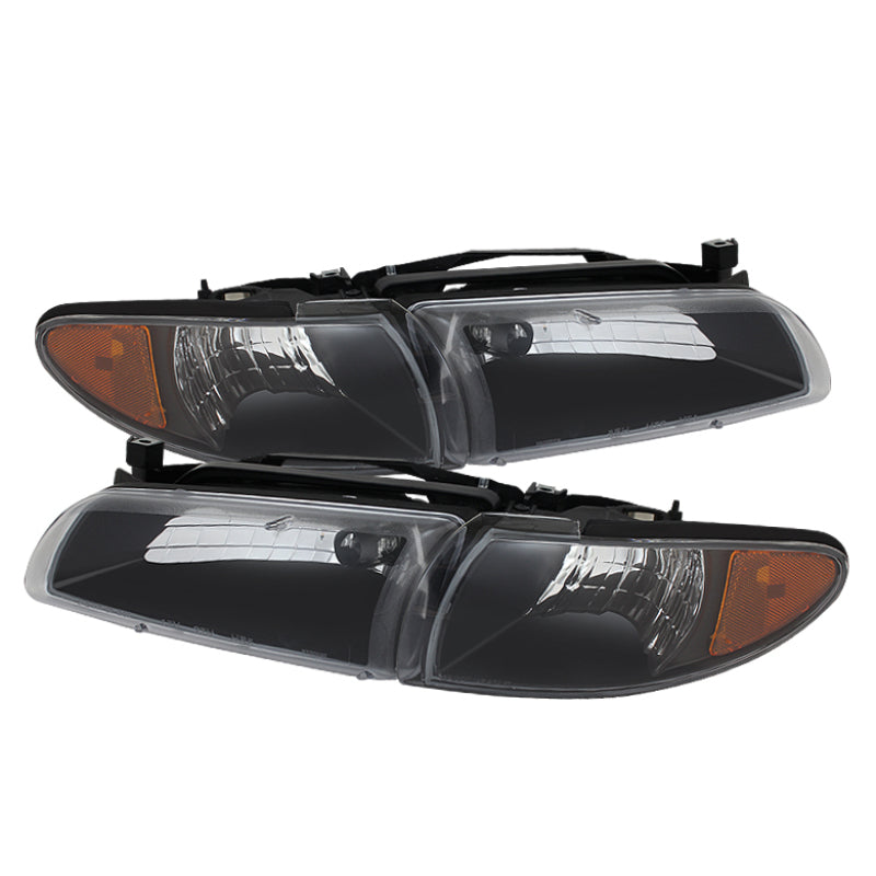SPYDER Xtune Pontiac Grand Prix 97-03 Crystal Headlights w/ Amber Corner Lights HD-JH-PGPRIX-SET-AM-BK 9023347 9023347 Photo - Primary