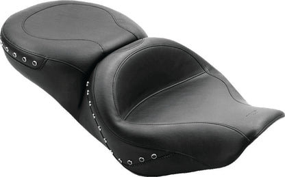 Mustang Motorcycle Mustang 97-07 Harley Rd King,06-07 Str Glide,00-05 Eagle Hightail Std Tour Pass Seat w/Studs - Black 75577 75577 Photo - Primary