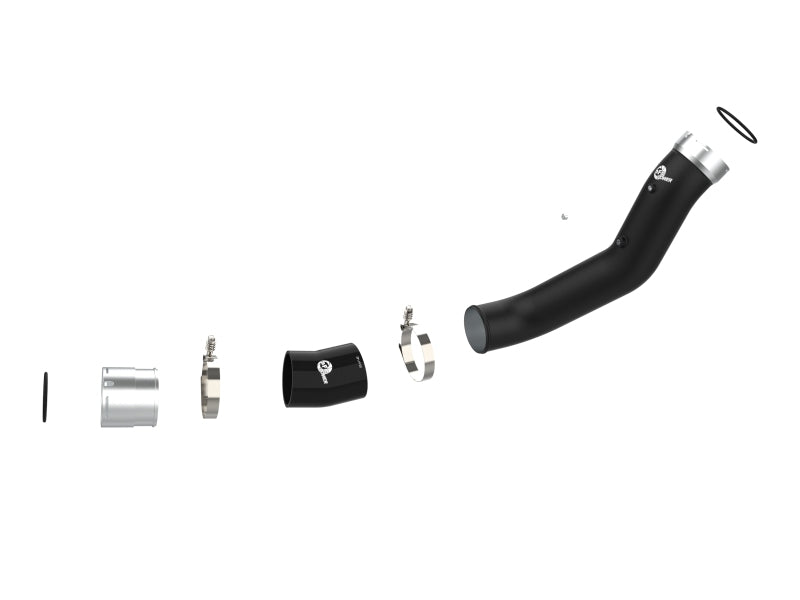 aFe 20-23 GM Diesel Trucks V8 6.6L L5P BladeRunner 3.5in Aluminum Cold Charge Pipe - Black 46-20449-B 46-20449-B Photo - Unmounted