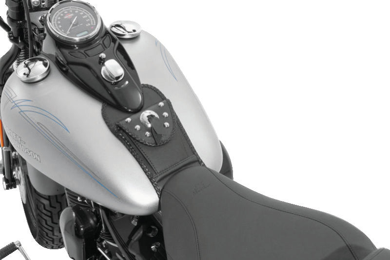 Mustang Motorcycle Mustang 08-13 Harley FLSTB Softail Tank Bib w/Studs - Black 93349 93349 Photo - Primary