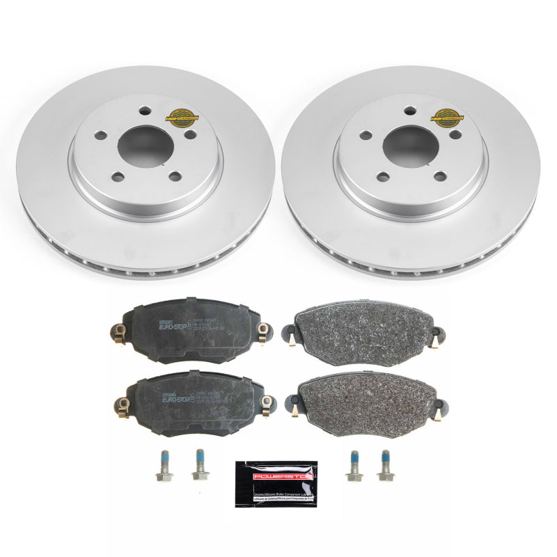 Power Stop 02-08 Jaguar X-Type Front Euro-Stop Brake Kit ESK1373 ESK1373 Photo - Primary