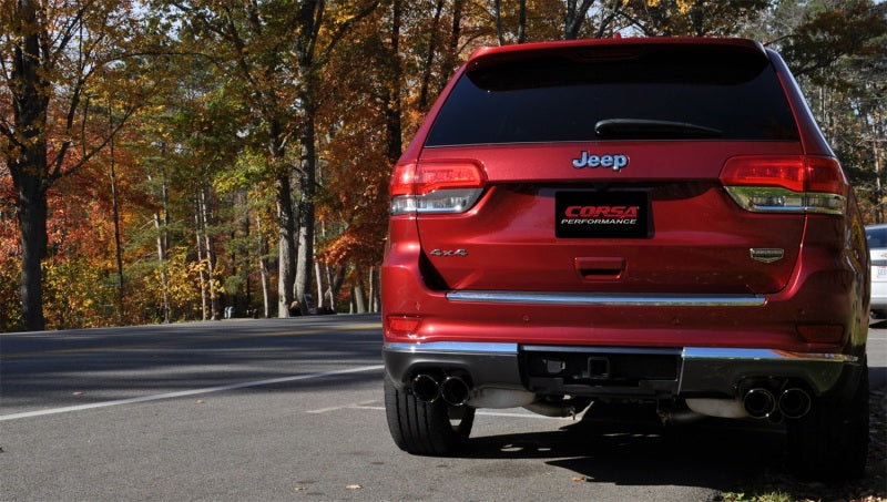 Corsa Performance 14-16 Jeep Grand Cherokee Summit Edition Black 2.5in Dual Rear Exit 14992BLK Photo - Mounted