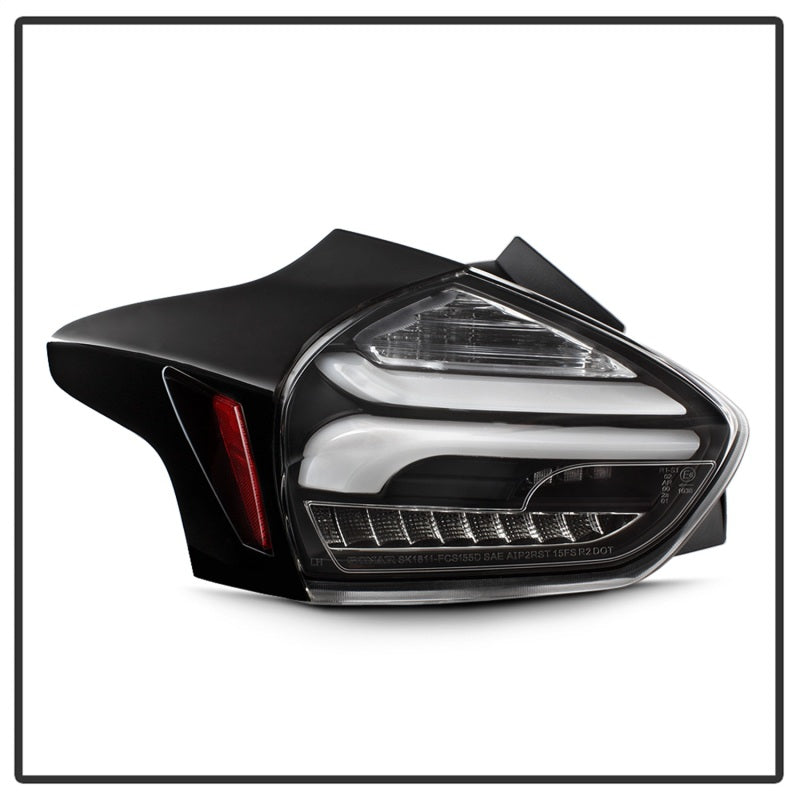 Spyder 15-17 Ford Focus Hatchback LED Tail Lights w/Indicator/Reverse - Black (ALT-YD-FF155D-LED-BK) 5085719 5085719 Photo - Unmounted