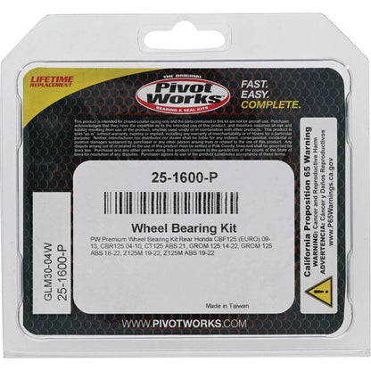 Pivot Works Pw Premium Wheel Bearing 25-1600-P 25-1600-P Photo - Primary