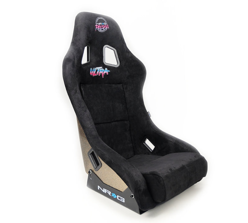 NRG FRP Bucket Seat ULTRA Edition - Medium (Black Alcantara/Gold Glitter Back) FRP-303BK-ULTRA FRP-303BK-ULTRA Photo - Primary