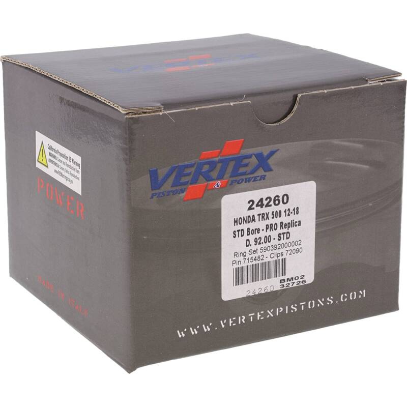 Vertex Pistons Vertex Piston 15-23 Honda Pioneer 500 500cc Forged Replica Piston Kit 24260 24260 Photo - Primary