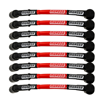 Moroso 11in Long Sleeved Coil On Plug Ultra Spark Plug Wire Set - Red 52534 52534 User 1