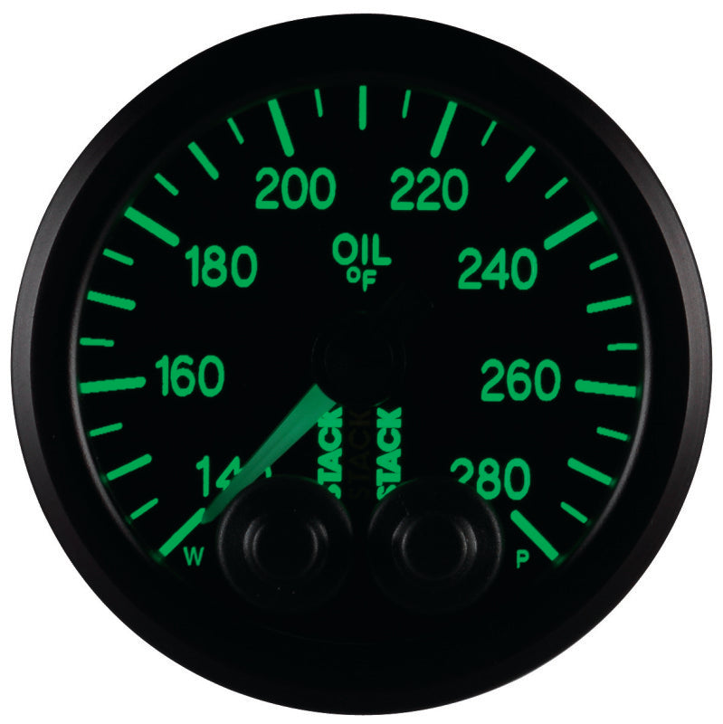 Autometer Oil Temp, Pro-control, 52mm, Blk, 140-280 °f, Stepper Motor, 1/8" Nptf ST3510 User 7