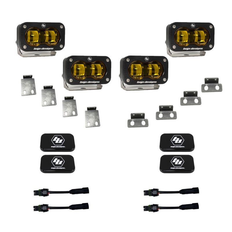Baja Designs 21-22 Ford F-150 Raptor S2 SAE Dual Fog Pocket Light Kit - Amber 448171 448171 User 1
