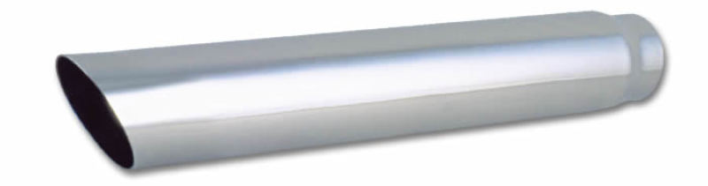 Vibrant 4" Round Stainless Steel Tip (Single Wall, Angle Cut) - 2.5" inlet, 20 1555 Photo - Primary