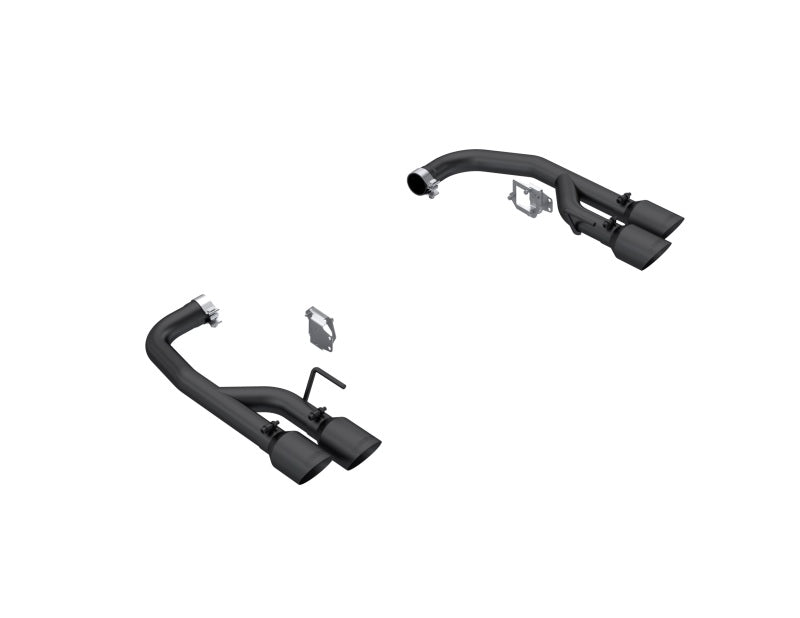 MBRP 2024 Ford Mustang GT 5.0L 2.5in Dual Rear Axle-Black Tips - Black-Coated Aluminized Steel S7281BLK S7281BLK Photo - Primary
