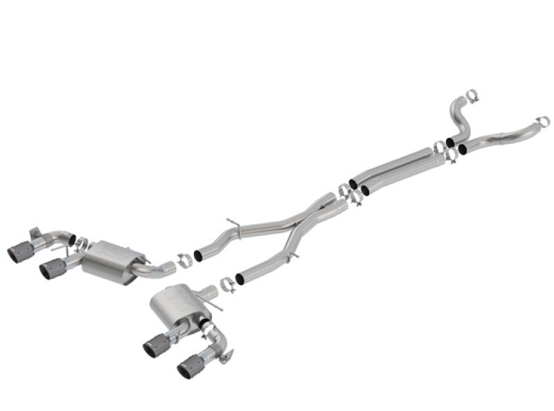 Borla 17-18 Chevrolet Camaro ZL1 6.2L V8 Atak Catback Exhaust w/ Dual Mode Valves CF Black Anod 140727CFBA 140727CFBA Photo - Primary