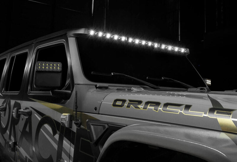ORACLE Lighting Oracle Jeep Wrangler JL/Gladiator JT Integrated Windshield LED Light Bar System 5917-023 5917-023 Photo - lifestyle view