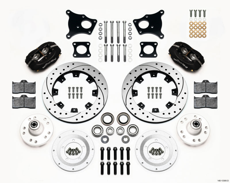 Wilwood Forged Dynalite Front Kit 12.19in Drilled AMC 71-76 OE Disc w/o Bendix Brakes 140-13395-D 140-13395-D Photo - Primary
