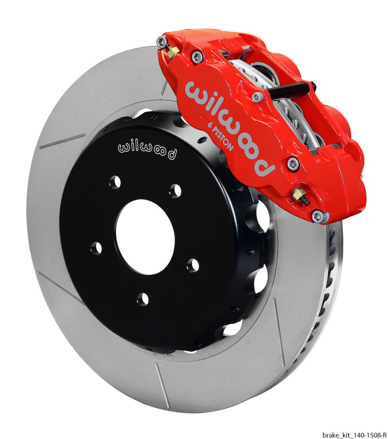 Wilwood Narrow Superlite 6R Dust Seal Front Hub Kit 14.00in Red w/ Lines 04-06 GTO 140-15408-R 140-15408-R User 1
