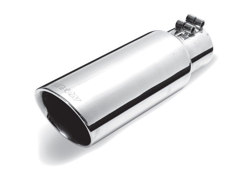 Gibson Round Dual Wall Angle-Cut Tip - 4in OD/2.5in Inlet/8in Length - Stainless 500417 500417 Photo - Primary