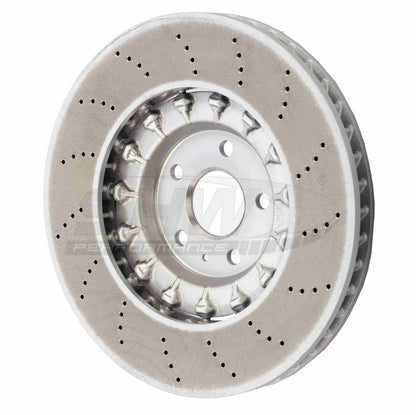 SHW Performance SHW 2020 Audi RSQ3 2.5L Front Cross-Drilled Lightweight Brake Rotor (European Model) AFX44325