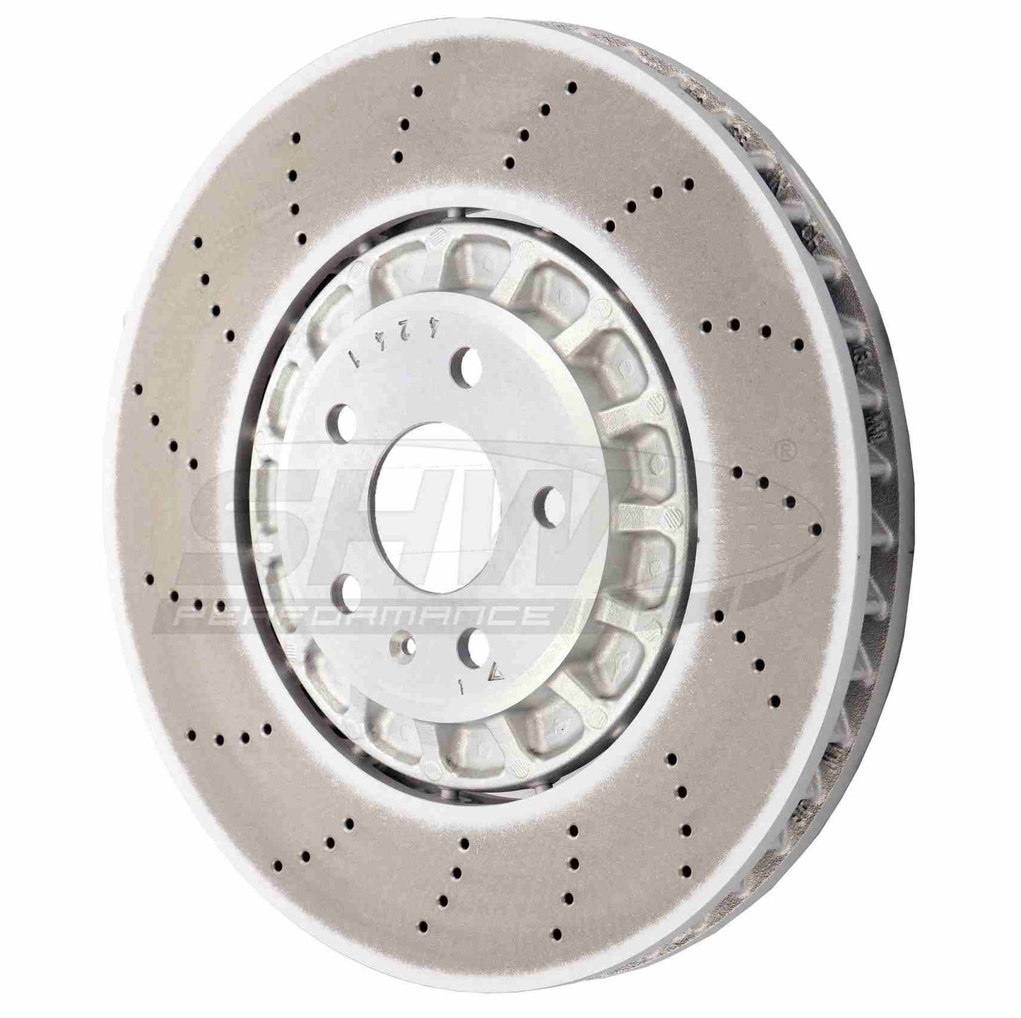 SHW Performance SHW 2020 Audi RSQ3 2.5L Front Cross-Drilled Lightweight Brake Rotor (European Model) AFX44325