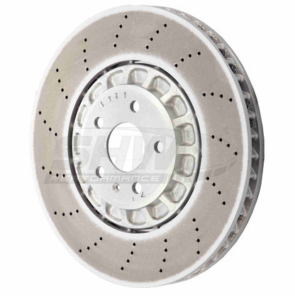 SHW Performance SHW 2020 Audi RSQ3 2.5L Front Cross-Drilled Lightweight Brake Rotor (European Model) AFX44325