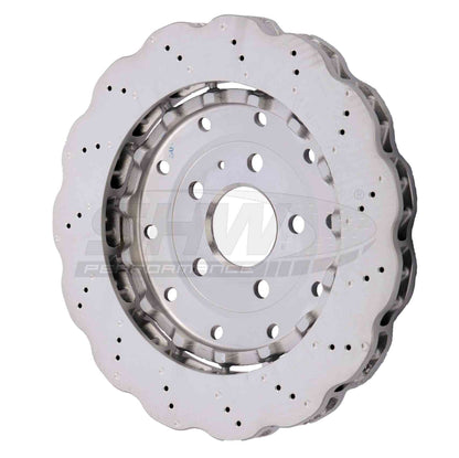 SHW Performance SHW 14-20 Audi R8 5.2L (Excl Ceramic Brakes) Rear Drilled-Dimpled Lightweight Wavy Brake Rotor ARX48211