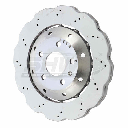 SHW Performance SHW 13-15 Audi RS5 4.2L Rear Drilled-Dimpled Lightweight Wavy Brake Rotor ARX48221