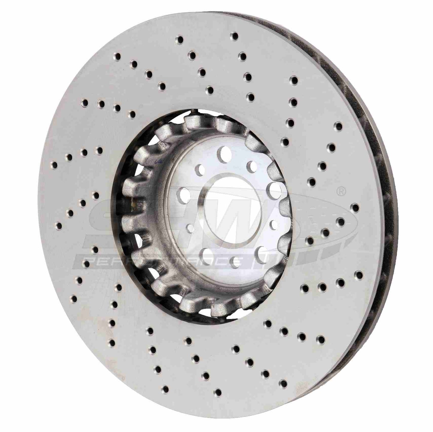 SHW Performance SHW 18-21 BMW M5 4.4L Left Front Cross-Drilled Lightweight Brake Rotor BFL42501