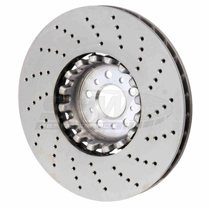 SHW Performance SHW 18-21 BMW M5 4.4L Left Front Cross-Drilled Lightweight Brake Rotor BFL42501