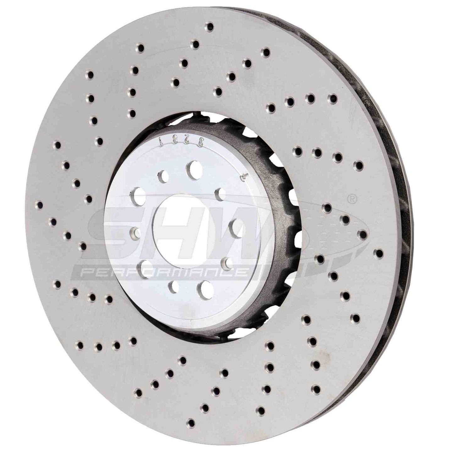 SHW Performance SHW 18-21 BMW M5 4.4L Left Front Cross-Drilled Lightweight Brake Rotor BFL42501