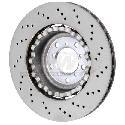 SHW Performance SHW 08-13 BMW M3 4.0L Left Front Cross-Drilled Lightweight Brake Rotor BFL42851