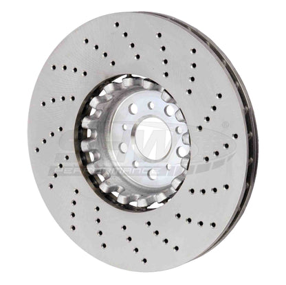 SHW Performance SHW 20-21 BMW X3 M 3.0L Left Front Cross-Drilled Lightweight Brake Rotor BFL43501