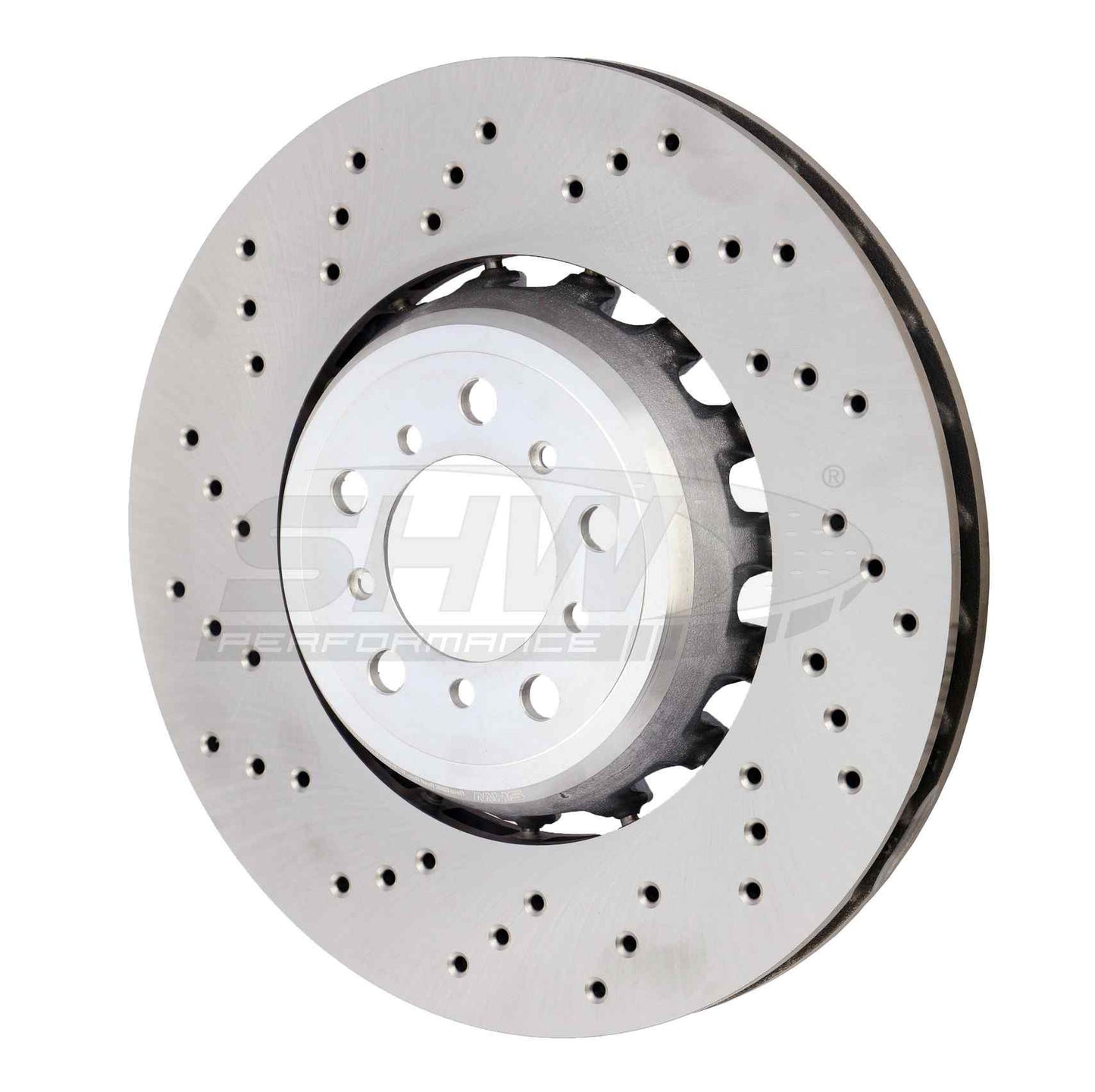 SHW Performance SHW 15-18 BMW M3 3.0L Left Front Cross-Drilled Lightweight Brake Rotor BFL44809