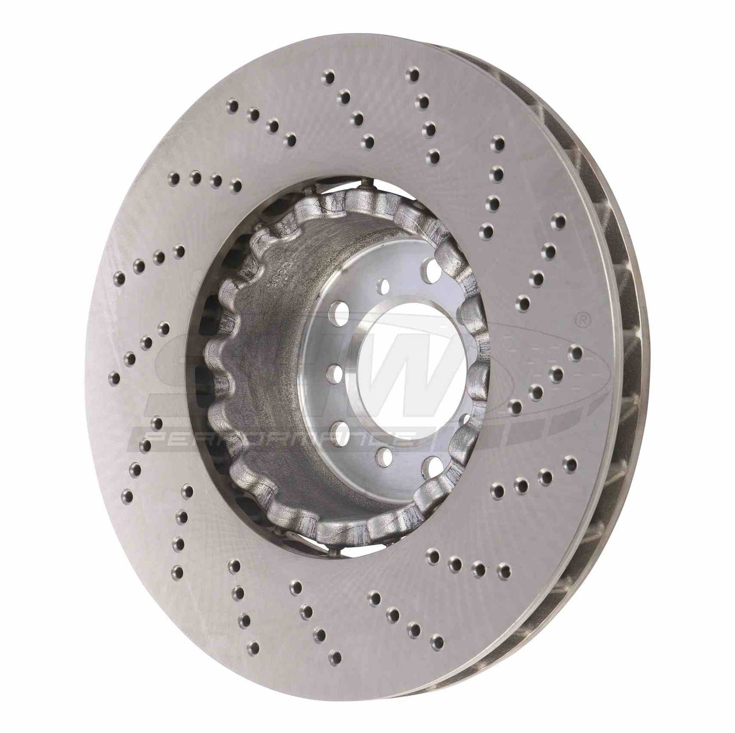 SHW Performance SHW 06-10 BMW M5 5.0L Left Front Cross-Drilled Lightweight Brake Rotor BFL48051