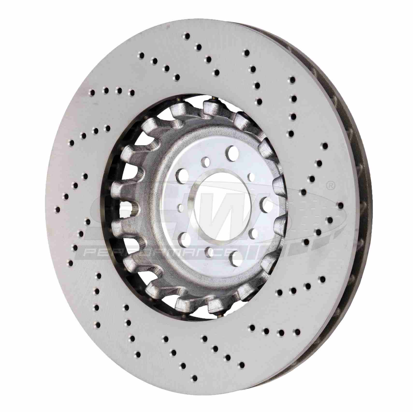 SHW Performance SHW 13-16 BMW M5 4.4L Left Front Cross-Drilled Lightweight Brake Rotor BFL48151