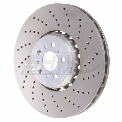 SHW Performance SHW 20-21 BMW X3 M 3.0L Right Front Cross-Drilled Lightweight Brake Rotor BFR43502