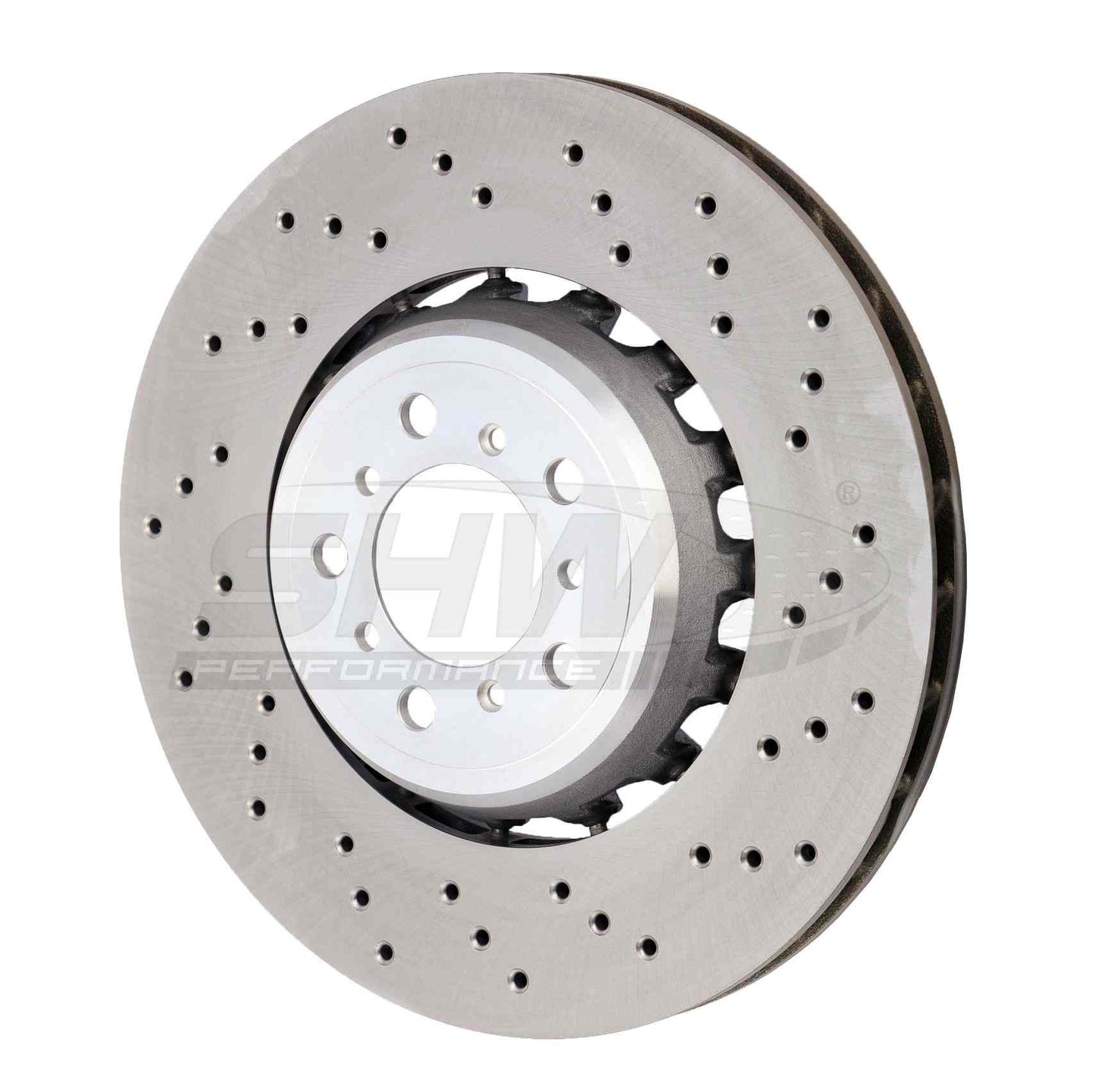 SHW Performance SHW 15-18 BMW M3 3.0L Right Front Cross-Drilled Lightweight Brake Rotor BFR44810