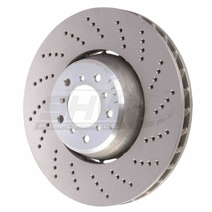 SHW Performance SHW 06-10 BMW M5 5.0L Right Front Cross-Drilled Lightweight Brake Rotor BFR48061