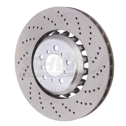 SHW Performance SHW 2021 BMW M2 Competition 3.0L w/o Ceramic Brake Right Front Cross-Drilled Lightweight Brake Rotor BFR48252